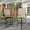 Brown, variant on Twister.CK 4 Pcs Outdoor Swivel Metal Bistro Bar Stools, Patio Bar Counter Height Textilene Chairs, Blue