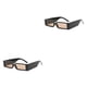 thumbnail image 1 of Jumpingount Gafas de sol rectangulares Gafas de lujo Gafas Anti-sol Hombres Espejo Gafas a prueba de polvo Gafas cuadradas de tendencia Marrón oscuro 2piezas, 1 of 6