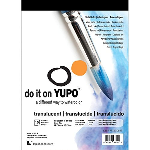 Yupo Paper 5"X7" 15 Sheets/Pkg-Translucent 104lb