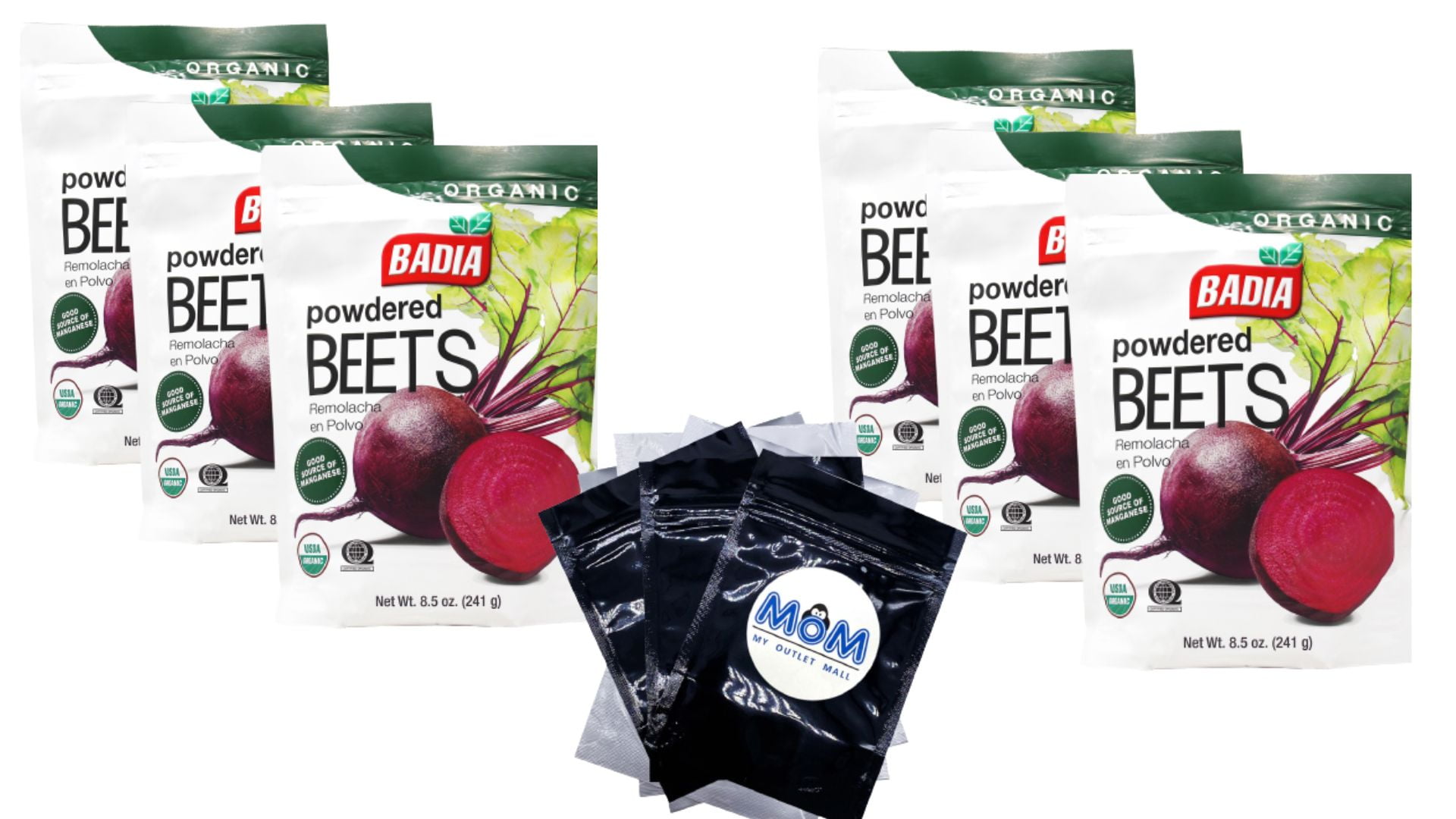 Organic Powdered Beets 6 pack 8.5 oz per pack Badia plus 3 My Outlet Mall Resealable