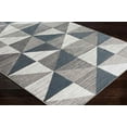 thumbnail image 4 of Mark&Day Area Rugs, 5x5 Davidson Modern Sky Blue/Navy Square Area Rug, Grey White Blue Carpet for Living Room, Bedroom or Kitchen (5'3" Square), 4 of 12
