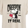 thumbnail image 3 of Peanuts - Creepin It Real - Juniors Ideal Flowy Muscle T-Shirt, 3 of 6