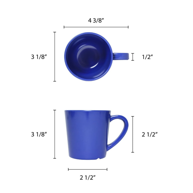 Excellante Color Purple melamine dinnerware collection 3.125 inch mug/cup -  7 oz, comes in dozen - Walmart.com