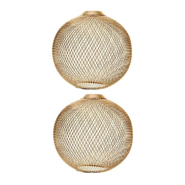 Cubierta de pantalla colgante de metal para restaurante cocinas dormitorios Dorado