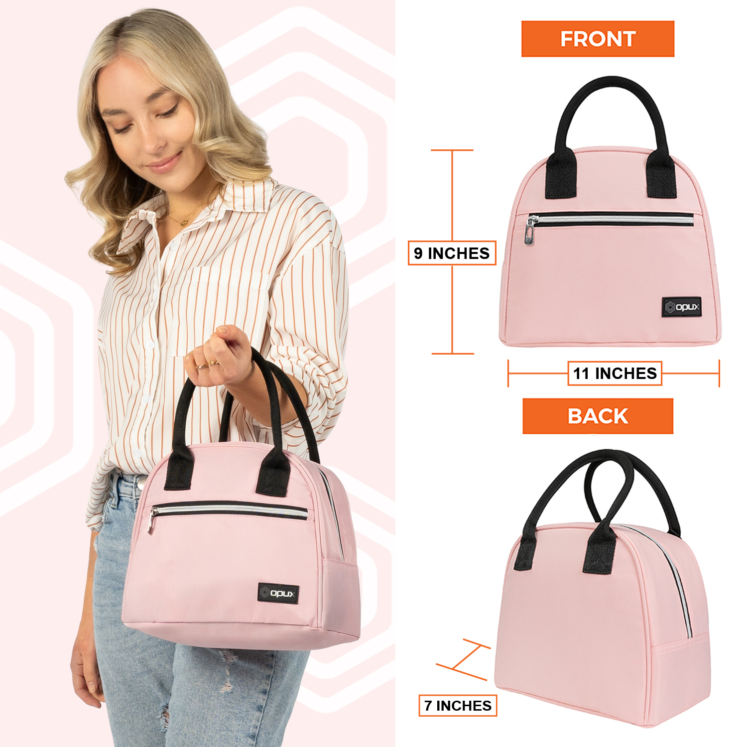 OPUX Insulated Lunch Box - Pink photo 4