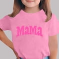 thumbnail image 2 of Zpanxa T-Shirts pour Tout-Petites Fille Imprimé Fête des Mères Col Rond Manches Courtes Haut Polyester Spandex 10-11 Ans, 2 of 5