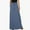 Light Blue, variant on Leesechin Plus Size Skirts with Elastic Waist Ladies Fashion Solid Color Pocket Elastic Waist Casual Ankle Skirt