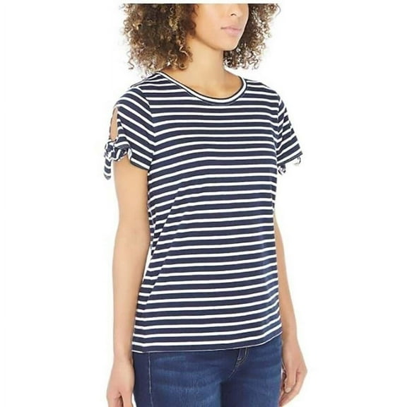 Nautica Ladies' Tie Sleeve Top (Navy, XL) New with box/tags