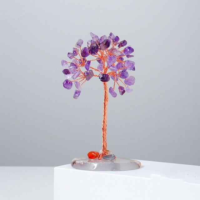 Yhmxh Artificial Plants Outdoor,Fake Flowers,Spring Decor Crystal Tree,Crystal Tree For Positive Energy,Gemstones And Crystals,Feng Shui Tree,Crystal Gifts,Meditation Decor,Chakra Decor