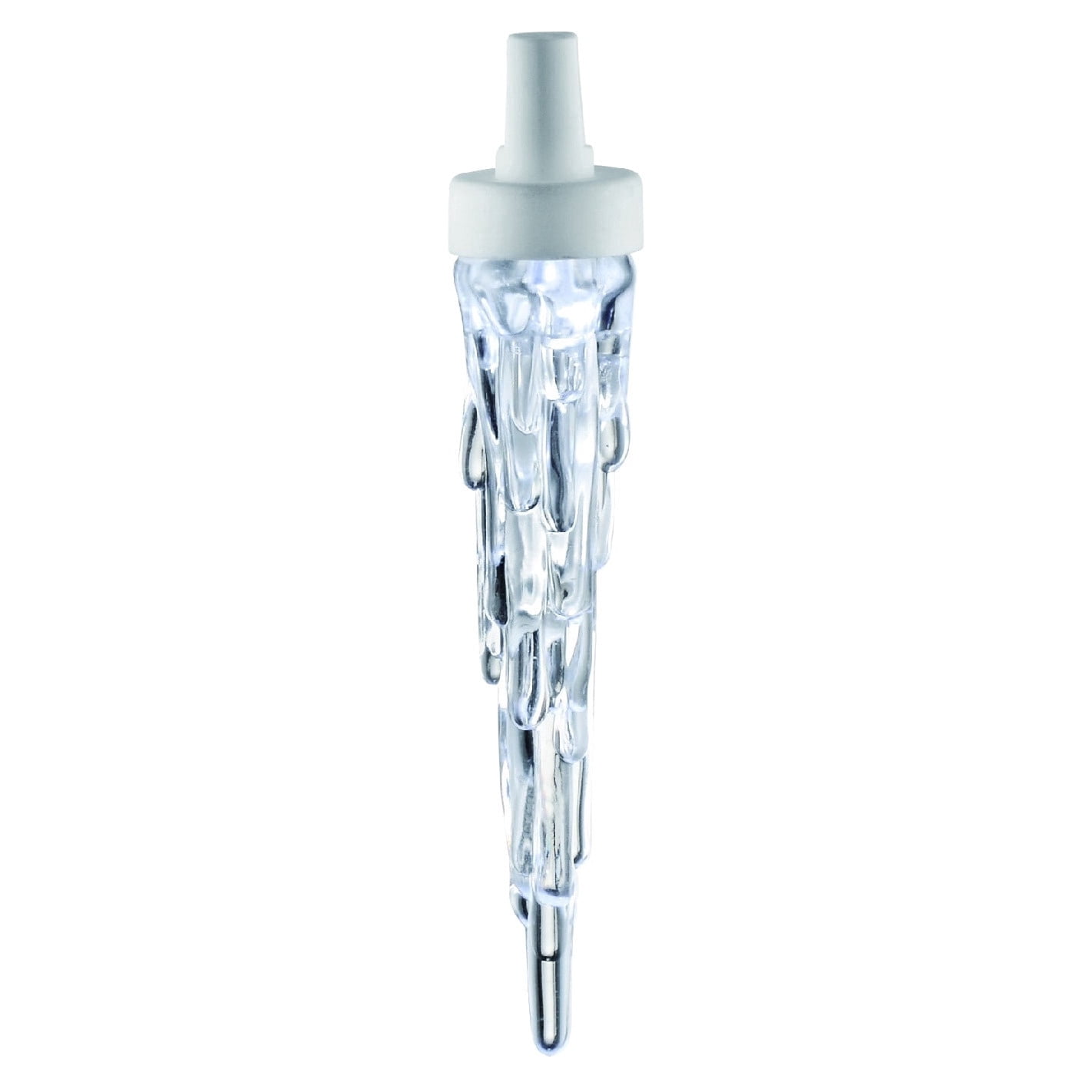 Indoor/Outdoor 25-Count LED Random Twinkling Christmas Icicle Lights, Cool White, White Wire, 12', by Holiday Time
