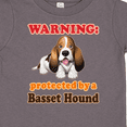thumbnail image 4 of Inktastic Protected by a Basset Hound Funny Dog Boys or Girls Toddler T-Shirt, 4 of 5