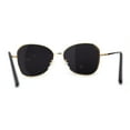 thumbnail image 4 of Womens Pop Color Lens Classic Metal Rim Butterfly Sunglasses Gold Black, 4 of 4