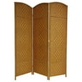 thumbnail image 2 of Oriental Furniture 6 ft. Tall Diamond Weave Room Divider - Dark Mocha - 5 Panel, 2 of 5