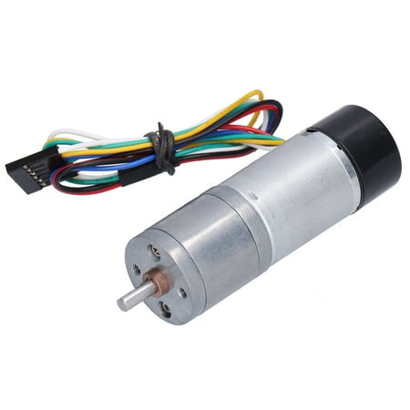 

DC Geared Motor with Encoder Speed Measuring Signal Feedback Smart Car Dedicated JGA25371DC24V 170RPM