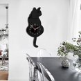 thumbnail image 1 of Creative Cat Shape Pendulum Wall Clock Decorative Acrylic Wall Clock With Swing Tail Home Decor Silent Scanning Movement, 1 of 4