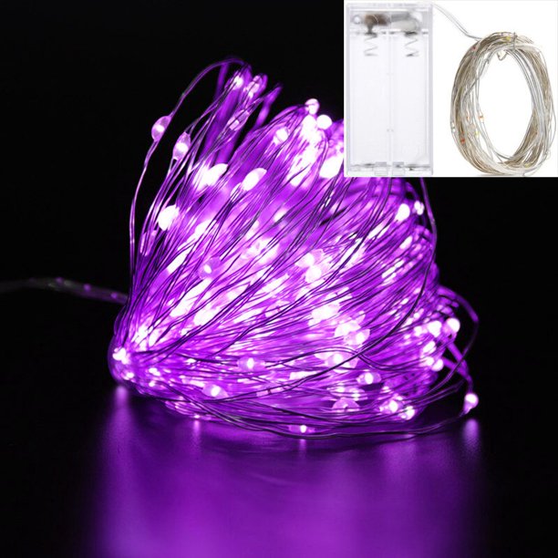 Guirnalda de alambre de cobre para decoración del hogar, caja de batería de 1m/2m/3m/10m, guirnalda LED para decoración de bodas, hadas para decoración de fiestas