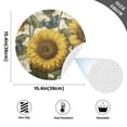 thumbnail image 2 of Qxltty 15inch Round Placemats Set of 1 Polyester Fabric Heat Resistant Washable Table Mat for Kitchen Party Decor Cyan Butterfly Sunflower, 2 of 7
