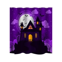Nmdmisc Halloween Shower Curtain,Scary Halloween Shower Curtain Set, Halloween Castle Waterproof Bath Curtain-71 x 59",Bathroom Decorations, Waterproof Bathroom Curtain with Hooks