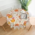 thumbnail image 3 of Fall Tablecloth Round 60 Inch Thanksgiving Autumn Pumpkin Round Tablecloth Farmhouse Watercolor Pumpkin Fall Leaves Decorative Waterproof Polyester Table Cloth for Party Picnic Dinner Decor, 3 of 6