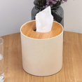 thumbnail image 3 of Tissue Box Round Tissue Box For Home Office Car Multifunctional Practical Tissue Box (white 13.5 X 13.5 Cm) (shikai), 3 of 4
