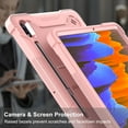 thumbnail image 4 of Dteck Galaxy Tab S7 Case, Heavy Duty Three Layer Rugged Shockproof Case Kickstand Protective Cover for Samsung Galaxy Tab S7 11 inch 2020 Tablet SM-T870/T875/T876, Rosegold, 4 of 8
