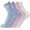 AS SHOW, variant on 4 Pairs Cute Pilates Grip Socks for Women, Ruffle Non Slip Crew Grippy Yoga Socks with Bow for Gym Ballet Barefoot