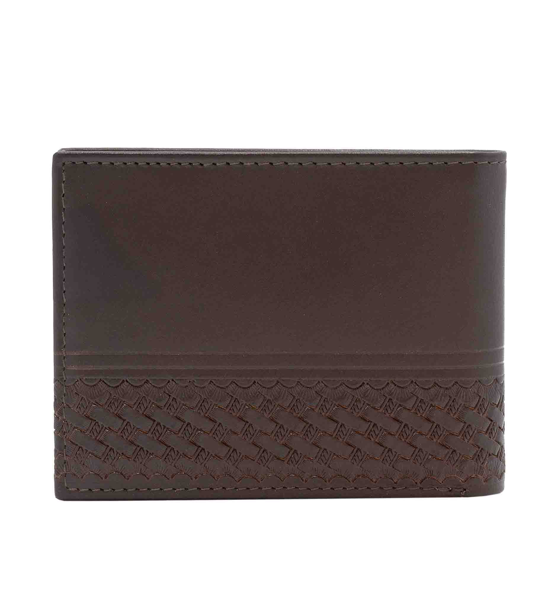 Men's Wrangler Bifold Basket Weave Wallet with Wing