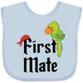 thumbnail image 3 of Inktastic First Mate Pirate with Parrot and Bandanna Boys or Girls Baby Bib, 3 of 4
