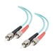 Multimode Fiber Channel Cable C2G 2m ST-ST 10Gb 50/125 OM3 Duplex Multimode PVC Fiber Optic Cable - Aqua - Fibre Channel cable - 6.6 ft - aqua ()