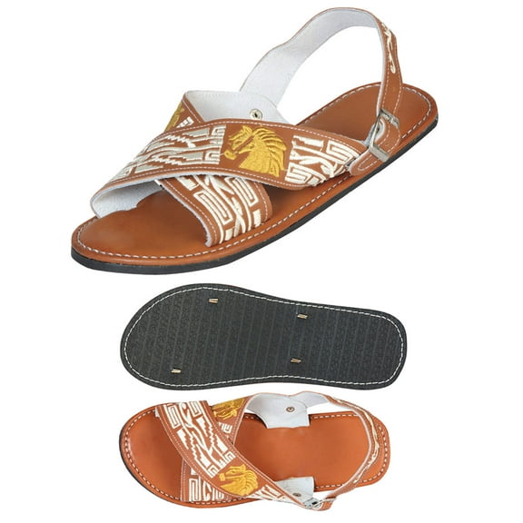 Artisanal Handmade Huarache - 50% leather and 50% Synthetic - Caballos - Natural 603793