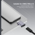 thumbnail image 3 of Mirco Adaptateur B vers Type C Femelle, Mirco B vers USB C 10Gbps pour Bureau, 3 of 8