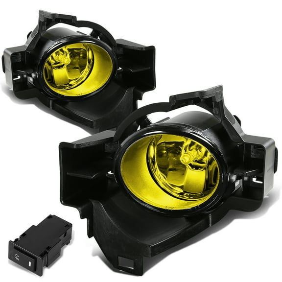 DNA Motoring FL-ZTL-190-AM For 2010 to 2012 Nissan Altima L32A Sedan Pair Driving Bumper Driving Fog Light Lamp Switch Amber Lens 11