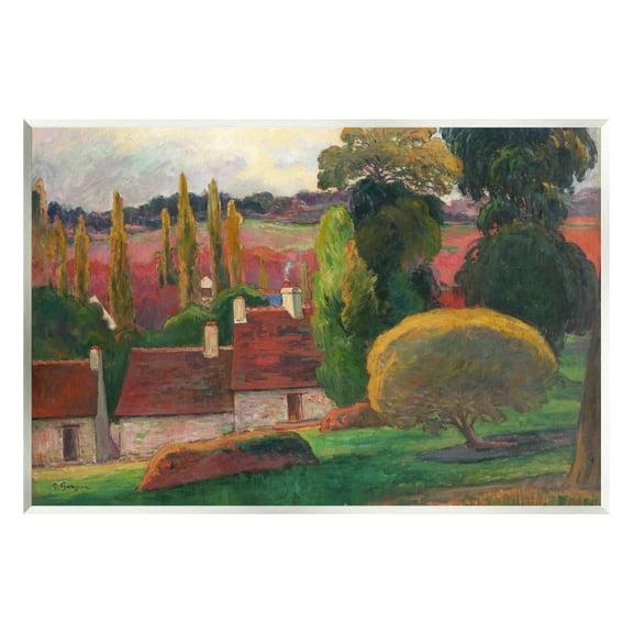 Stupell A Farm In Brittany Gauguin Classic Landscape Painting Wall Plaque Unframed Art Print Wall Art