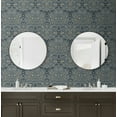 thumbnail image 6 of Seabrook Designs Aegean Blue & Warm Stone Victorian Garden Floral Prepasted Wallpaper - 20.9 in. W x 33 ft. Roll, 6 of 6