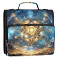 thumbnail image 3 of ALAZA Zipper Binder Bag Neon Starry Sky Night 3 Ring File Folder Binder Organizer Bag, 3 of 8