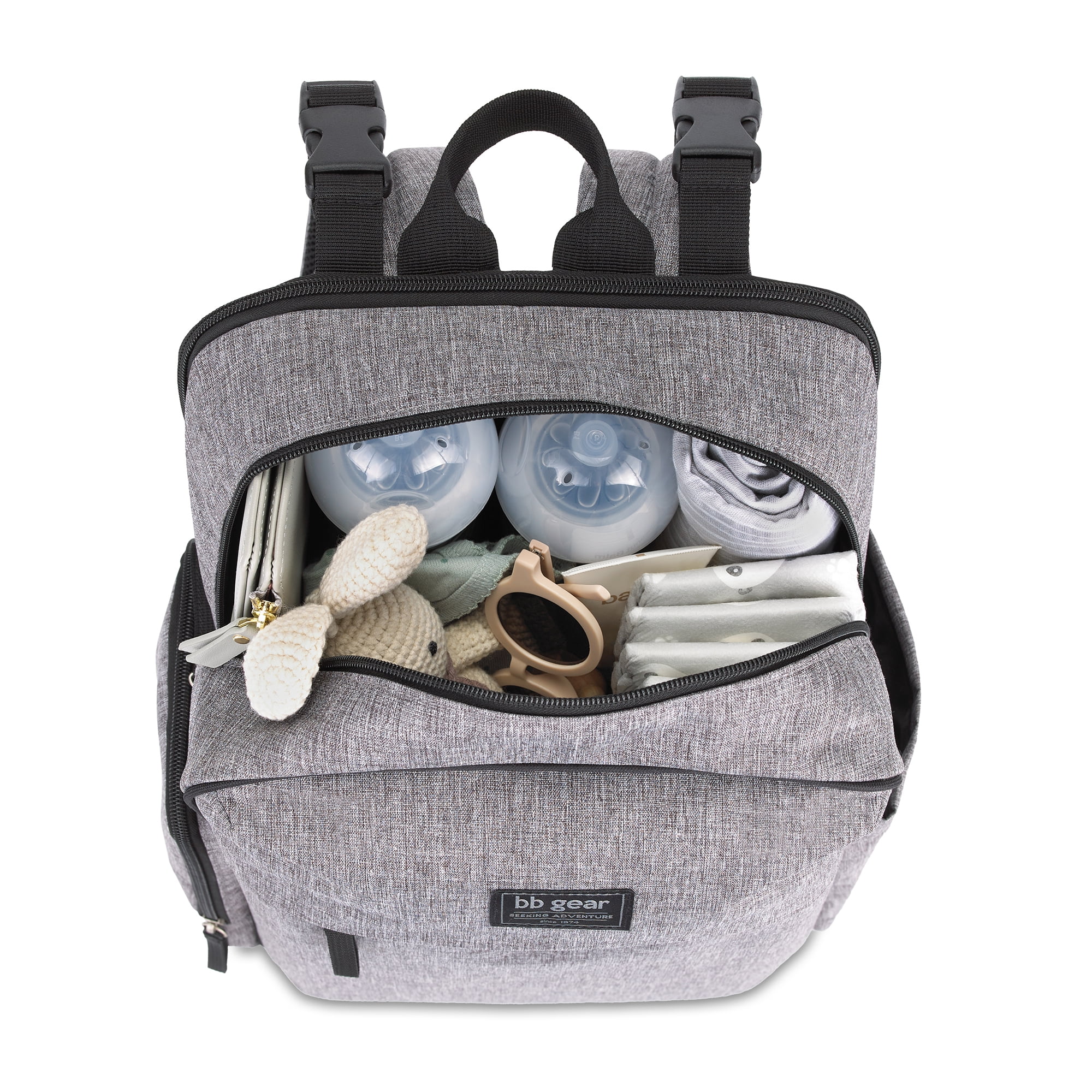 BB Gear Back Pack Diaper Bag, Grey, Infant and Toddler, Unisex