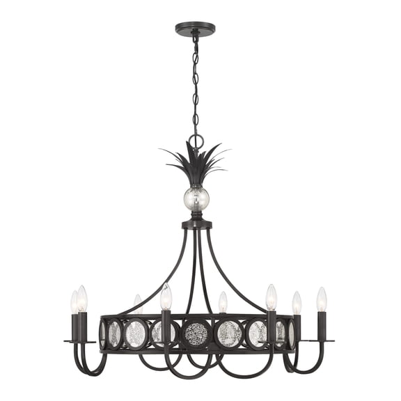 Hearst 8-Light Chandelier in Black Tourmaline