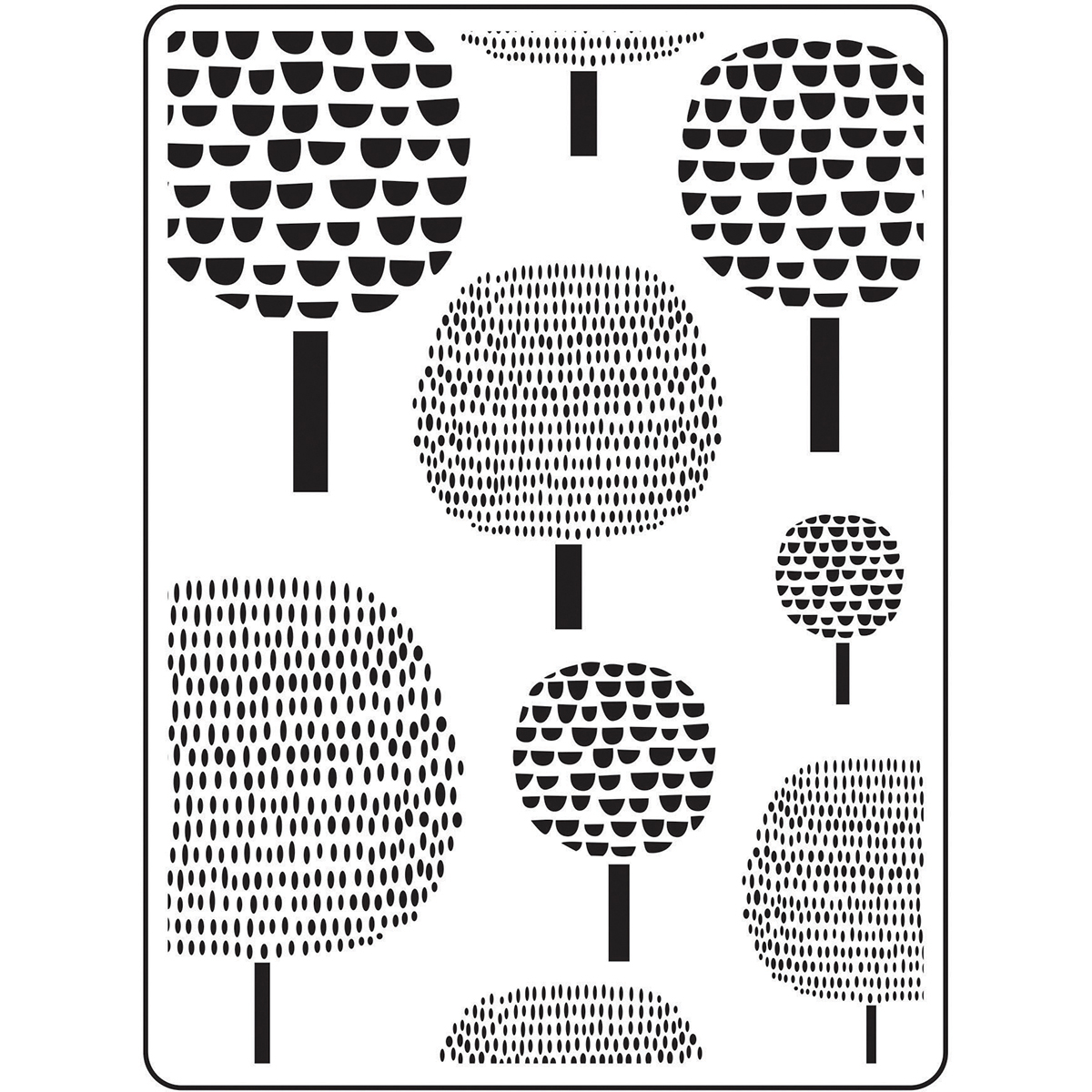 Embossing Folder 4.25"X5.75"Dot Trees