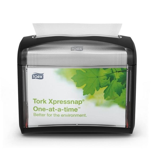 Tork Xpressnap Distributeur de Serviettes Noir, Compatible N4, Gamme de Signature Lot de 4 (6232100)