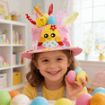 thumbnail image 3 of Sktrjpolfis Easter DIY Bunny Hat Pink Cloth 9.64x3.56 in Easter Party Craft Supplies for Children, 3 of 6