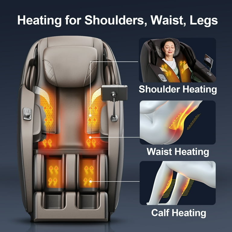 iBooMas 4D SL Track Full Body Massage Chair with Heating