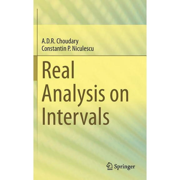 Real Analysis on Intervals, (Hardcover)