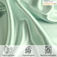 thumbnail image 2 of 100% Silk Pillowcase for Hair Zippered Luxury 25 Momme Mulberry Silk Charmeuse Silk on Both Sides of Cover -Gift Wrapped- (Standard, Mint Green), 2 of 6