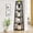 Black, variant on 5 Tier Corner Bookshelf and Bookcase, 70 inch Tall Corner Shelves Standing Shelving Unit Indoor Stand for Living Room, Kitchen, Office (Brown)