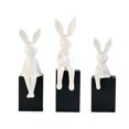 thumbnail image 1 of 3 uds estatuas de la familia de conejos figuritas figuras de animales colección escritorio artesanías de cerámica esculturas de para el , Blanco Macarena Estatuilla Escultura, 1 of 8