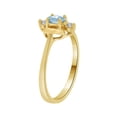thumbnail image 2 of 14k Yellow Gold, Stylish Modern Style Ring Created Oval Color CZ Synthetic Mar Birthstones, 2 of 3
