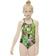 thumbnail image 3 of Invader Zim Characters Children's One-piece Swimwear Halterneck Swimsuit Summer Beach Girl's Bathing Suits Breathable Beachwear, 3 of 7