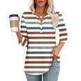 thumbnail image 6 of Neewe V Neck Blouses for Women Dressy Casaul 3/4 Length Sleeve Womens Tops Button Down Shirts, 6 of 6