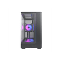 thumbnail image 4 of MONTECH KING 15 PRO KING15PB Micro-ATX PC Case, Curved Panoramic Glass, Chimney Airflow, 360mm Radiator Support, Compact Build for High-Performance Systems, 4 ARGB PWM Fan Pre-Installed, Black, 4 of 8