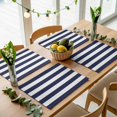 thumbnail image 5 of Nautical Stripe Placemats Set of 6 Navy Blue Striped Place Mats Table Mats Kitchen Dining Home Outdoor Party Table Decoration, 5 of 9